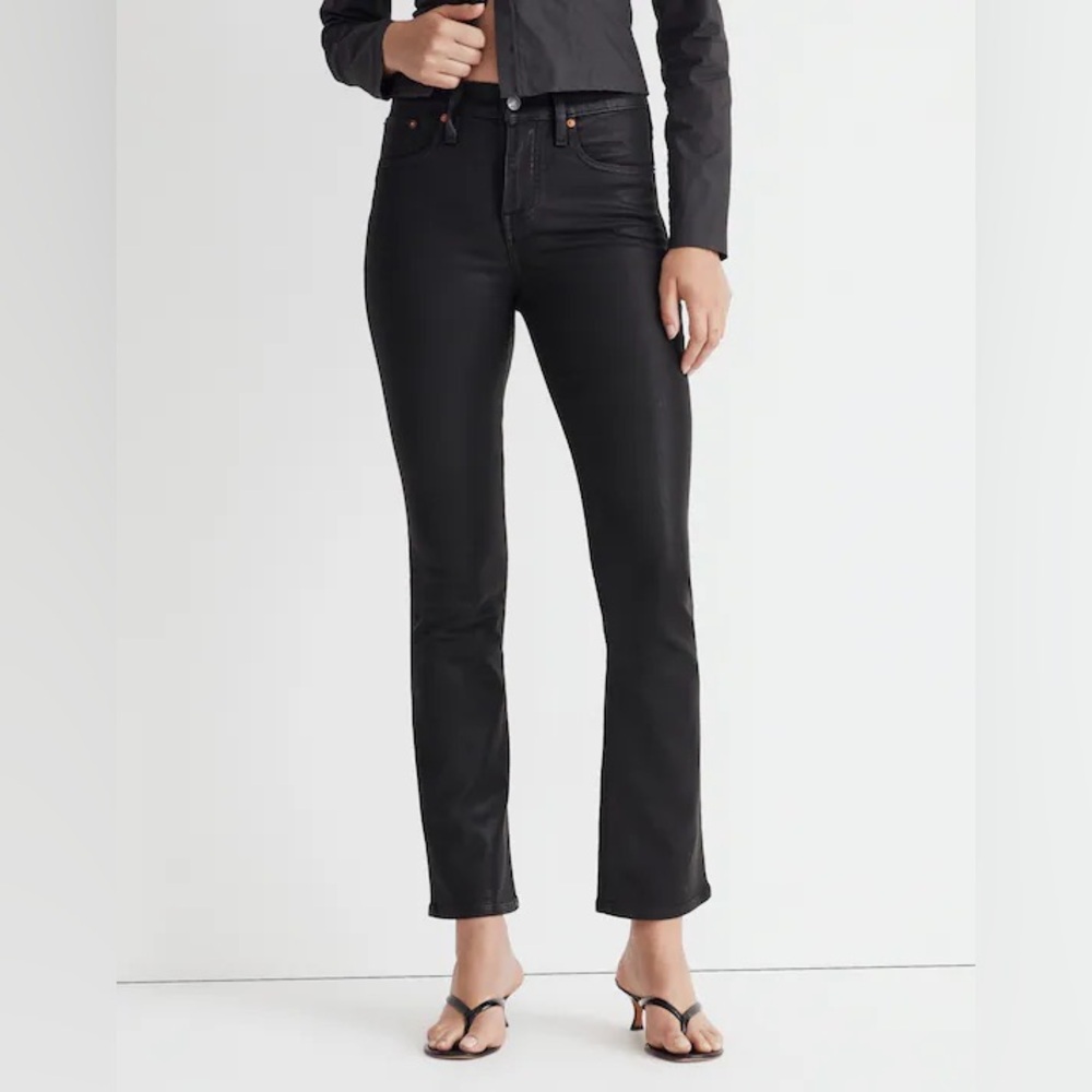 NWT Madewell Mid-Rise Kick Out Ankle Length Black Women’s Jeans - Picture 3 of 9